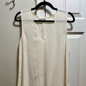 SOLD - Equipment 100% silk tank, white, size XS, new with tag $30